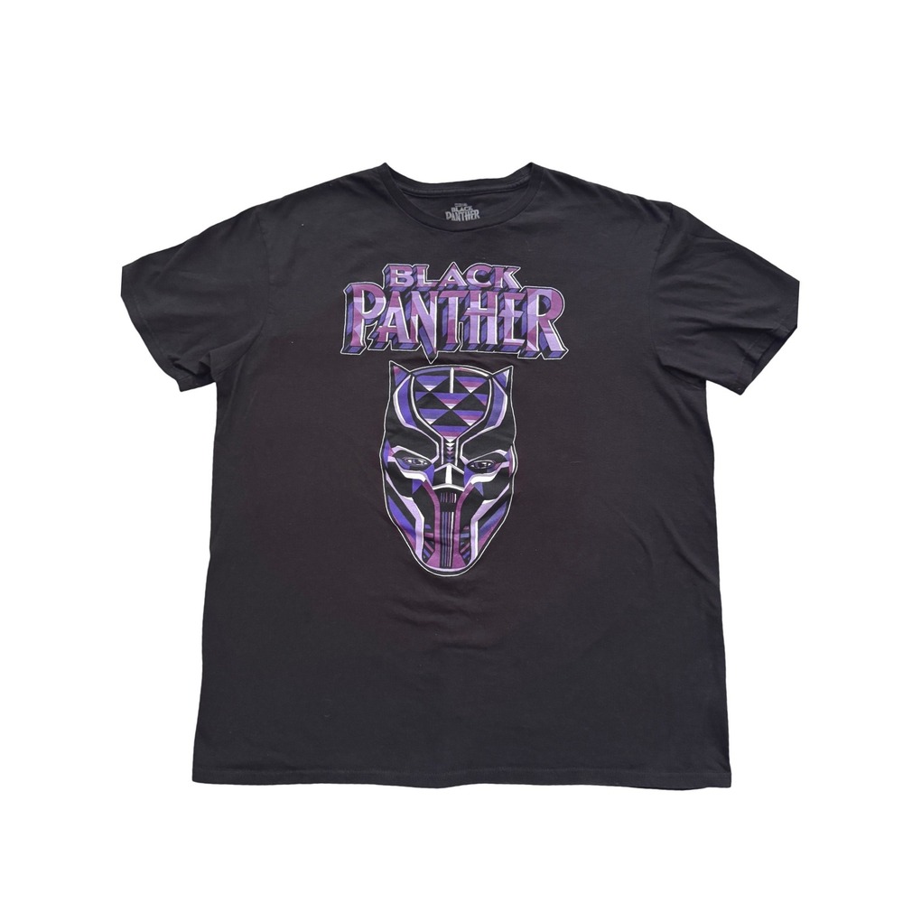 Marvel Black Panther Graphic T-Shirt XL Purple Geometric Mask